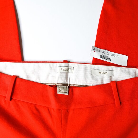 J. CREW Orange Stretch Minnie Ankle Pants - Size 8 - NWT - Picture 6 of 8